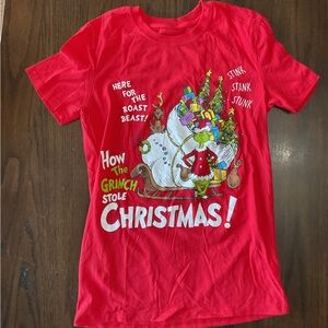 Dr. Seuss Red Grinch Christmas Tee